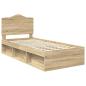 Preview: Bettrahmen Sonoma-Eiche 75 x 190 cm Massives Kiefernholz