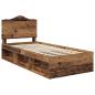 Preview: Bettrahmen Altholz 75 x 190 cm Massives Kiefernholz