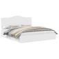 Preview: Aufbewahrungsbett mit Kopfteil Weiß 180 x 200 cm Holzwerkstoff