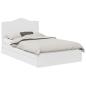 Preview: Aufbewahrungsbett mit Kopfteil Weiß 135 x 190 cm Holzwerkstoff