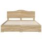 Preview: Bettrahmen mit Kopfteil Sonoma-Eiche 200 x 200 cm Holzwerkstoff