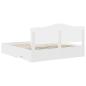 Preview: Bettrahmen mit Kopfteil Weiß 180 x 200 cm Holzwerkstoff