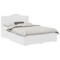 Preview: Bettrahmen mit Kopfteil Weiß 160 x 200 cm Holzwerkstoff