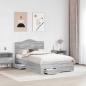 Preview: ARDEBO.de - Bettrahmen Graues Sonoma 135 x 190 cm Holzwerkstoff
