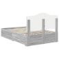 Preview: Bettrahmen Graues Sonoma 135 x 190 cm Holzwerkstoff