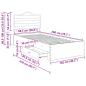 Preview: Bettrahmen mit Kopfteil Weiß 100 x 200 cm Holzwerkstoff