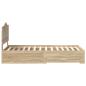 Preview: Bettrahmen mit Kopfteil Sonoma-Eiche 90 x 200 cm Holzwerkstoff