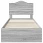 Preview: Bettrahmen mit Kopfteil Graues Sonoma 90 x 200 cm Holzwerkstoff