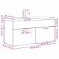 Preview: ARDEBO.de - Badezimmerschrank Wandmontiert Artisan-Eiche 100 x 38,5 x 46 cm