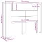 Preview: Kopfteil mit Kopfteil Altholz 140 x 17 x 104,5 cm Holzwerkstoff