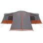 Preview: Zelt für 16 Personen Grau und Orange 680 x 510 x 210 cm