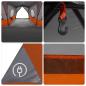 Preview: Zelt für 16 Personen Grau und Orange 680 x 510 x 210 cm