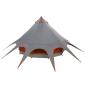 Preview: ARDEBO.de - Teepee Zelt mit Dach Grau und Orange 600 x 600 x 347 cm