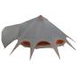 Preview: ARDEBO.de - Teepee Zelt mit Dach Grau und Orange 600 x 600 x 347 cm