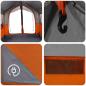 Preview: Familienzelt mit Dach Grau und Orange 324 x 255 x 230 cm
