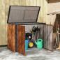 Preview: Gartenlagerbox Braun 151,5 x 82 x 110,5 cm Stahl