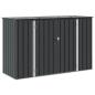 Preview: Gartenlagerbox Schwarz 214 x 82 x 132 cm Stahl