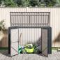 Preview: Gartenlagerbox Schwarz 214 x 82 x 132 cm Stahl