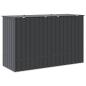 Preview: Gartenlagerbox Schwarz 214 x 82 x 132 cm Stahl