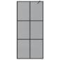Preview: Walk-in Duschwand Schwarz 90 x 195 cm Gehärtetes Glas