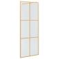 Preview: Walk-in Duschwand Gold 80 x 195 cm Gehärtetes Glas