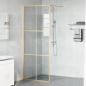 Preview: Walk-in Duschwand Gold 80 x 195 cm Gehärtetes Glas