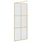 Preview: Walk-in Duschwand Gold 80 x 195 cm Gehärtetes Glas