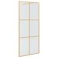 Preview: Walk-in Duschwand Gold 90 x 195 cm Gehärtetes Glas