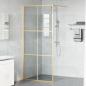 Preview: Walk-in Duschwand Gold 90 x 195 cm Gehärtetes Glas