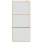 Preview: Walk-in Duschwand Gold 90 x 195 cm Gehärtetes Glas