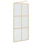 Preview: Walk-in Duschwand Gold 90 x 195 cm Gehärtetes Glas