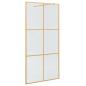 Preview: Walk-in Duschwand Gold 100 x 195 cm Gehärtetes Glas