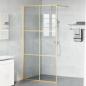 Preview: Walk-in Duschwand Gold 100 x 195 cm Gehärtetes Glas