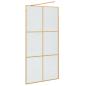 Preview: Walk-in Duschwand Gold 100 x 195 cm Gehärtetes Glas