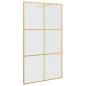 Preview: Walk-in Duschwand Gold 115 x 195 cm Gehärtetes Glas
