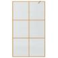 Preview: Walk-in Duschwand Gold 115 x 195 cm Gehärtetes Glas
