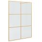 Preview: Walk-in Duschwand Gold 140 x 195 cm Gehärtetes Glas