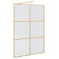 Preview: Walk-in Duschwand Gold 140 x 195 cm Gehärtetes Glas