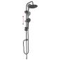 Preview: Duschsystem Schwarz 45 x 20 x 96 cm Messing, Sus201 und ABS