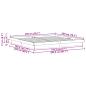 Preview: Bettrahmen Natur 200 x 200 cm Massives Kiefernholz