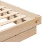 Preview: Bettrahmen Natur 200 x 200 cm Massives Kiefernholz