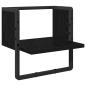 Preview: Wandregal Wandhalterung Schwarz Eichen-Optik 30 x 25 x 30 cm