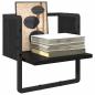 Preview: Wandregal Wandhalterung Schwarz Eichen-Optik 30 x 25 x 30 cm