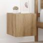 Preview: TV-Wandschrank 30,5 x 35 x 30 cm Kunsthandwerk Eiche