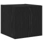 Preview: TV-Wandschrank Schwarz Eichen-Optik 30,5 x 35 x 30 cm