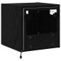 Preview: TV-Wandschrank Schwarz Eichen-Optik 30,5 x 35 x 30 cm