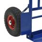 Preview: Erweiterbarer Handwagen Blau und Rot 57 x 46 x 113 cm Stahl