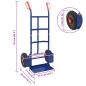 Preview: Erweiterbarer Handwagen Blau und Rot 57 x 46 x 113 cm Stahl