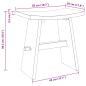 Preview: Badezimmer Hocker Braun 50 x 29,5 x 50,5 cm Massivholz Teak