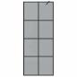 Preview: Walk-in Duschwand Schwarz 80 x 195 cm Gehärtetes Glas